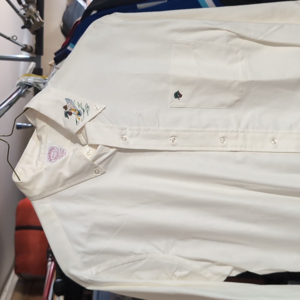Garage Sale!! HAND PAINTED Brooks Brothers duck themed collar and pocket Artwork
